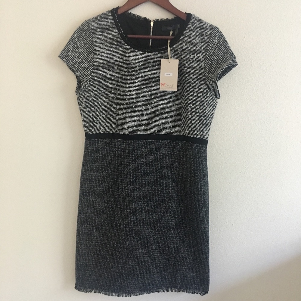 NWT THML STITCH FIX Medium Tweed Sheath dress Wool
